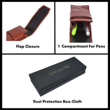 Load image into Gallery viewer, Sassora Premium Leather Pen Case To Carry 2 Pens