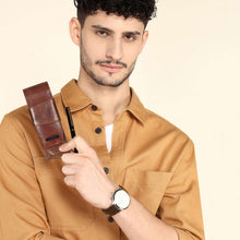 Load image into Gallery viewer, Sassora Genuine Leather Pen Case To Carry 2 Precious Pens