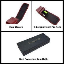 Load image into Gallery viewer, Sassora Genuine Leather Pen Case To Carry 2 Pens