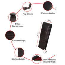 Load image into Gallery viewer, Sassora Genuine Premium Leather Dark Brown fountain pencase (Set of 1)