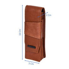 Load image into Gallery viewer, Sassora Pure Leather Pen Case To Carry 2 Pens