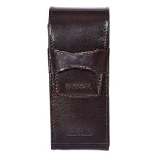 Load image into Gallery viewer, Sassora Genuine Leather Pen Case – 3 Slot Organizer with Dust Cover