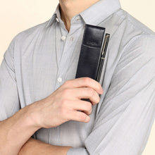 Load image into Gallery viewer, Sassora Premium Leather Pen Case – Genuine Leather, Snap Closure, Unisex Design