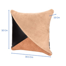 Load image into Gallery viewer, Sassora Self Design Leather Cushions Cover (30 cm*30.5 cm) With Filler