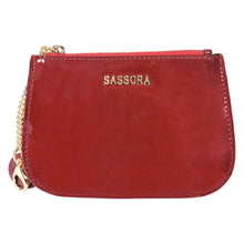 Load image into Gallery viewer, Sassora Genuine Patent Leather Small Slim Pouch