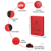 Load image into Gallery viewer, Sassora Premium Genuine Leather Bi-Fold RFID Passport Cover