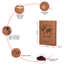 Load image into Gallery viewer, Sassora Genuine Leather Bi-Fold RFID Unisex Passport Cover