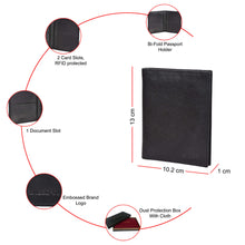Load image into Gallery viewer, Sassora Premium Leather Unisex RFID Bi-Fold Passport Holder