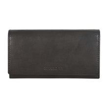 Load image into Gallery viewer, Sassora Genuine Leather Women Black RFID Protected Purse (4 Card Slots)