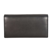 Load image into Gallery viewer, Sassora Genuine Leather Women Black RFID Protected Purse (4 Card Slots)
