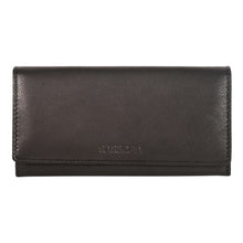 Load image into Gallery viewer, Sassora Genuine Leather Black RFID Ladies Purse (5 Card Holders)