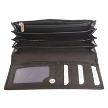 Load image into Gallery viewer, Sassora Genuine Leather Black RFID Ladies Purse (5 Card Holders)