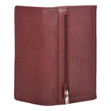 Load image into Gallery viewer, Sassora Genuine Leather Cherry Color RFID Ladies Purse (5 Card Slots)