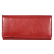 Load image into Gallery viewer, Sassora Genuine Leather Red RFID Protected Purse (5 Card Holders)