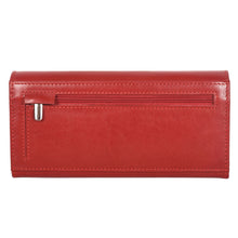 Load image into Gallery viewer, Sassora Genuine Leather Red RFID Protected Purse (5 Card Holders)