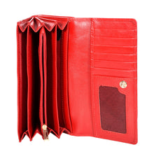Load image into Gallery viewer, Sassora Genuine Leather Medium Size Red RFID Protected Women Purse