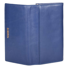 Load image into Gallery viewer, Sassora Genuine Leather Medium Blue RFID Women Purse