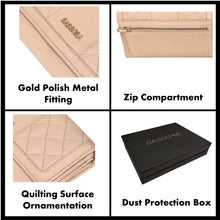 Load image into Gallery viewer, Sassora Premium Leather Medium RFID Quilted Pattern Women Wallet
