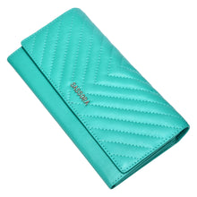 Load image into Gallery viewer, Sassora Premium Leather Stitching pattern RFID Women Wallet