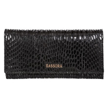 Load image into Gallery viewer, Sassora Genuine Premium Leather Polka Dot RFID Women Purse