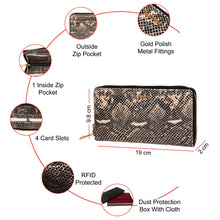 Load image into Gallery viewer, Sassora Premium Printed Leather RFID Ladies Wallet Purse