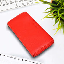 Load image into Gallery viewer, Sassora Genuine Leather Women's Red RFID Everyday Use Purse