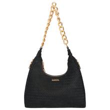 Load image into Gallery viewer, Sassora Genuine Leather Small Women Moon Shape Shoulder Bag