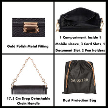 Load image into Gallery viewer, Sassora Premium Leather Women Small Chain Handle Shoulder Bag