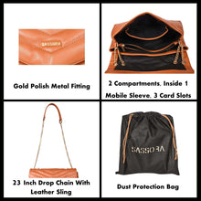 Load image into Gallery viewer, Sassora Premium Leather Quilted Pattern Ladies Shoulder Bag