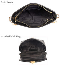 Load image into Gallery viewer, Sassora Genuine Leather Black Quilted Designed Shoulder Bag