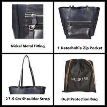 Load image into Gallery viewer, Sassora Genuine Leather Medium Shopper Bag For Women