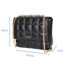 Load image into Gallery viewer, Sassora Premium Leather Women's Medium Quilted Shape Sling Bag