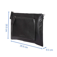 Load image into Gallery viewer, Sassora Premium Leather Medium Black Women Sling Bag With Attached Pouch