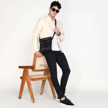 Load image into Gallery viewer, Sassora Genuine Leather Medium Men's Sling Bag