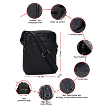 Load image into Gallery viewer, Sassora Premium Leather Small Unisex Sling Bag