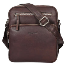 Load image into Gallery viewer, Sassora Premium Leather Men's Zip Closure Adjustable Crossbody