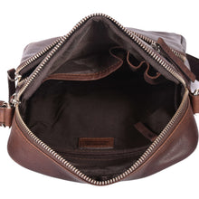 Load image into Gallery viewer, Sassora Premium Leather Men's Zip Closure Adjustable Crossbody
