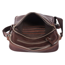 Load image into Gallery viewer, Sassora Premium Leather Men's Zip Closure Adjustable Crossbody