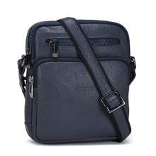 Load image into Gallery viewer, Sassora Premium Leather Men's Zip Closure Adjustable Medium Crossbody
