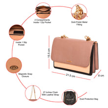 Load image into Gallery viewer, Sassora Premium Genuine Leather Chain Sling Bag – Women’s Crossbody