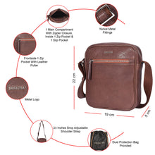 Load image into Gallery viewer, Sassora Premium Genuine Leather Crossbody Men's Sling Bag