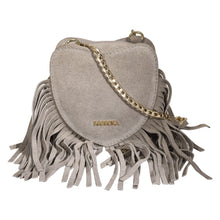 Load image into Gallery viewer, Sassora 100% Premium Leather Heart Shape Suede Small Sling Bag