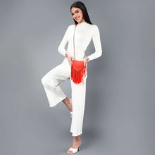 Load image into Gallery viewer, Sassora 100% Premium Leather Heart Shape Suede Small Sling Bag