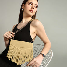 Load image into Gallery viewer, Sassora 100% Genuine Leather Suede Fringe Girl's Sling Bag