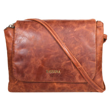 Load image into Gallery viewer, Sassora Premium Leather Everydays Crossbody Sling Bag
