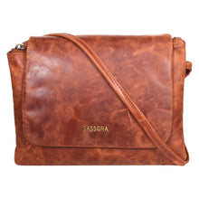 Load image into Gallery viewer, Sassora Premium Leather Everydays Crossbody Sling Bag