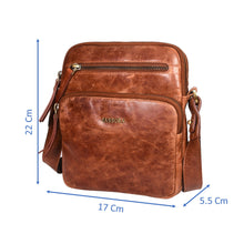 Load image into Gallery viewer, Sassora Premium Leather Unisex Antique Look Sling Bag