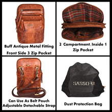Load image into Gallery viewer, Sassora Premium Leather Unisex Small Sling Bag