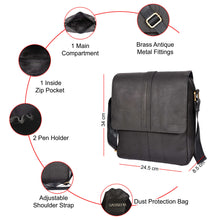 Load image into Gallery viewer, Sassora Premium Leather Men's Everyday Messenger Crossbody