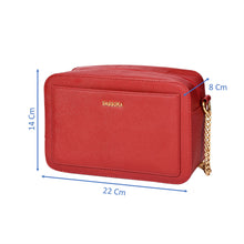 Load image into Gallery viewer, Sassora Premium Leather Girls Medium Structured Sling Bag